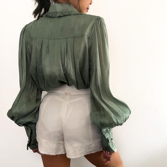 AJE Idealist Shirt • Dusty Sage • RRP $295 Tags attached NEVER WORN - Picture 3 of 10